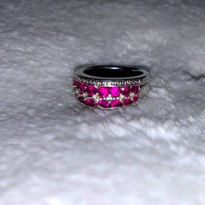 Lab Ruby and and sapphire .925 ring
